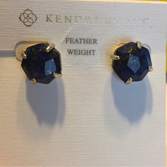 Kendra Scott Blue Oversized Stud Earrings NWT - Picture 4 of 15